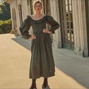 XS green Doen Zaria dress